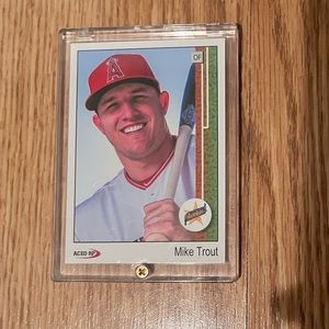 Mike Trout Angels ACEO 1989 UD Style Rookie Card (MISC10)